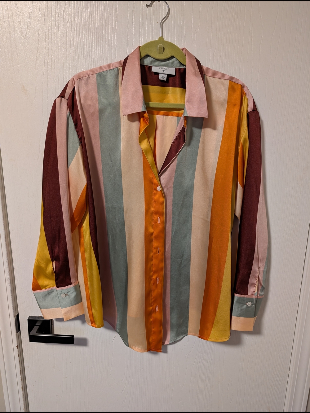 Fe Noel x Target Silky Striped Button Down XL